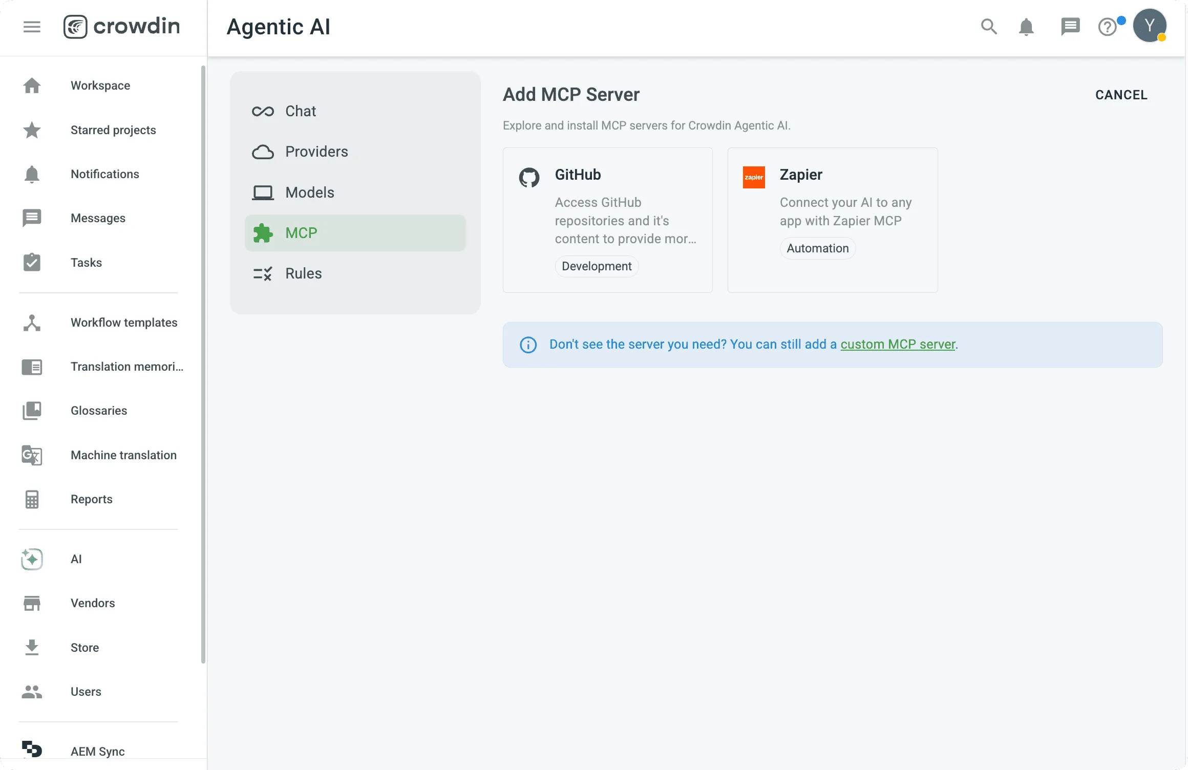 MCP servers in Crowdin